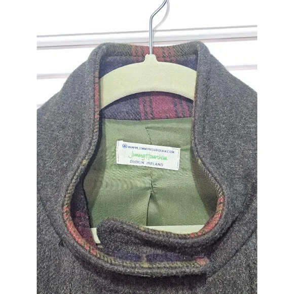 Jimmy Hourihan Women's Gray Wool Swing Coat Size M (E 40) Made In Spain 2939 - Picture 10 of 15